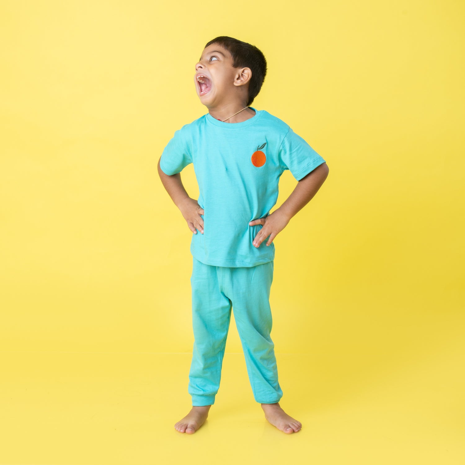 3 Pack Half Sleeves Unisex Co-ord Set | Giraffe, Aqua Orange & Penguin Float