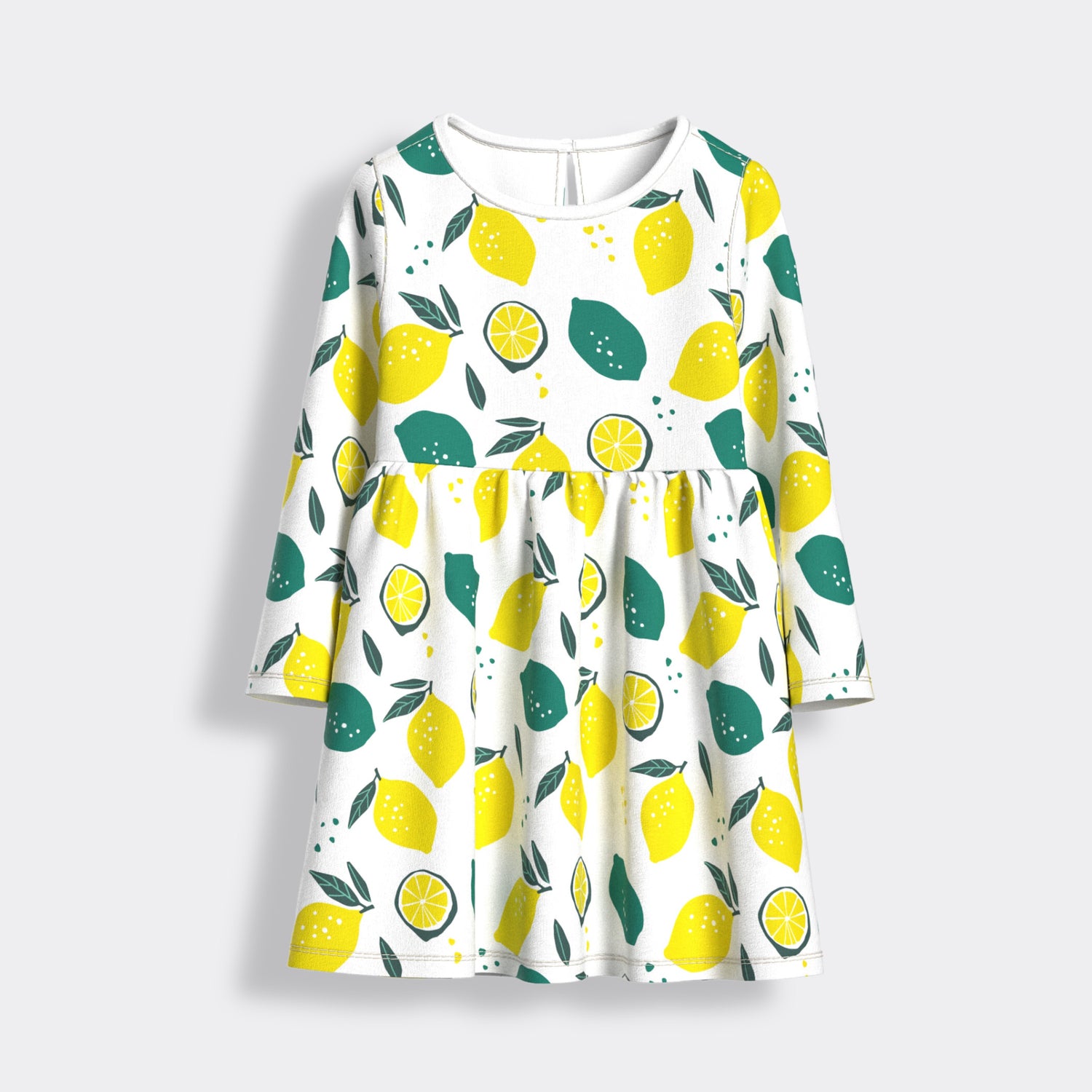 Long Sleeves Printed Dress | Lemon Joy