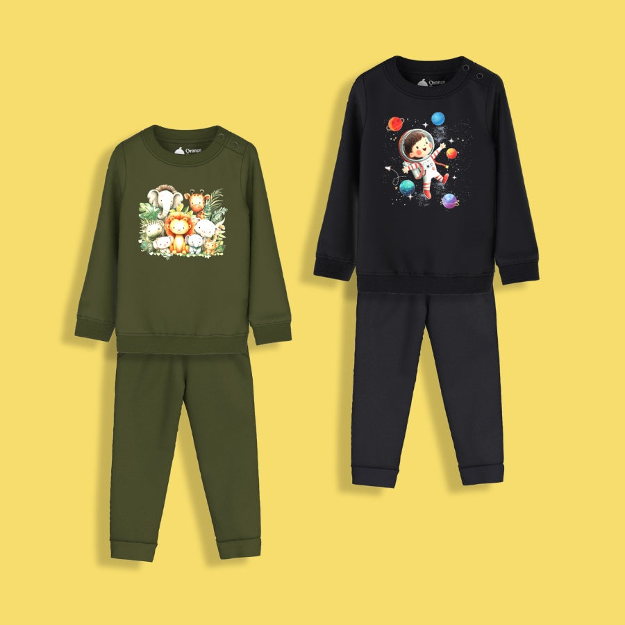 2 Pack Sweatshirt & Joggers | Space Kid , Wild Pals