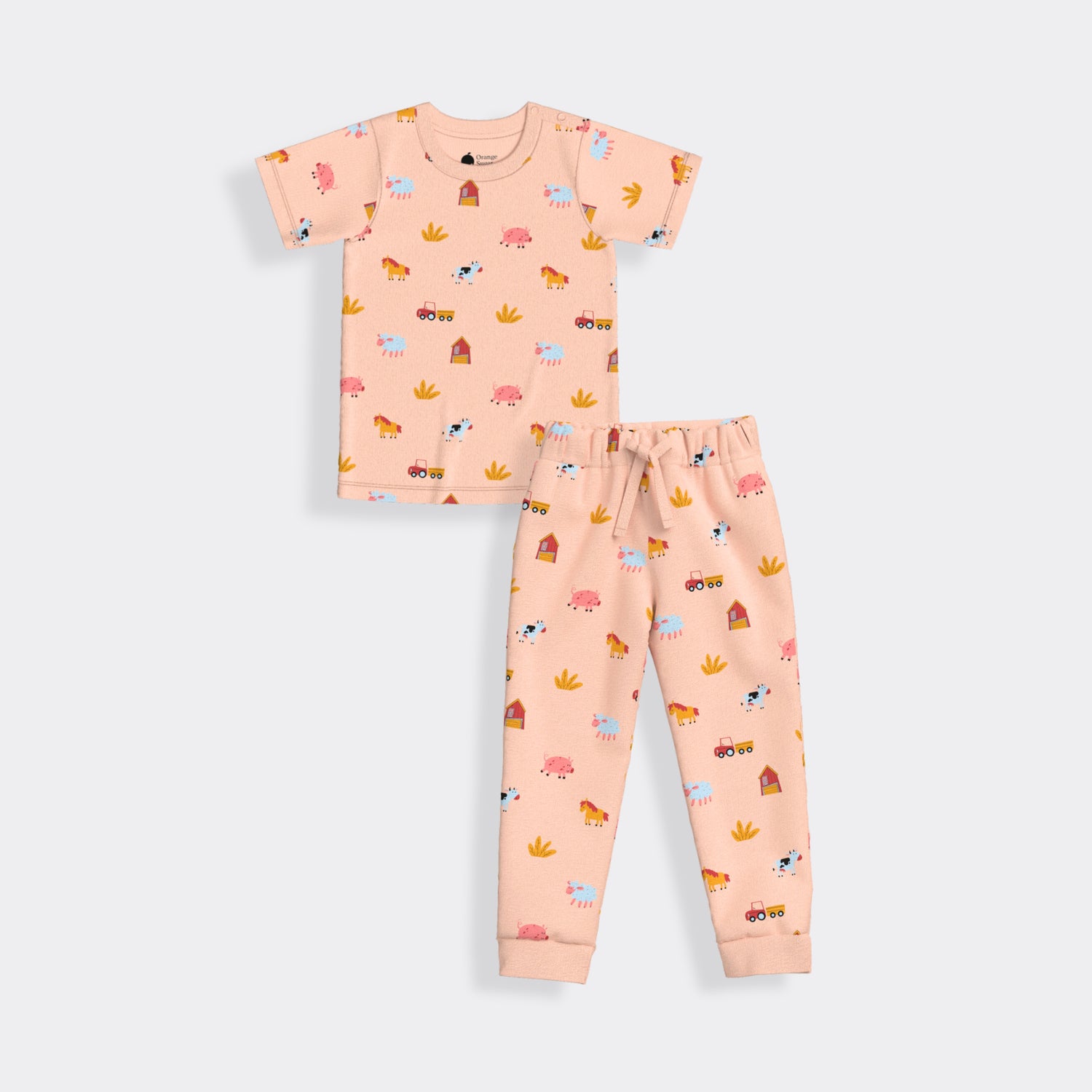 Half Sleeves Unisex Co-ord Set | Farm Animals