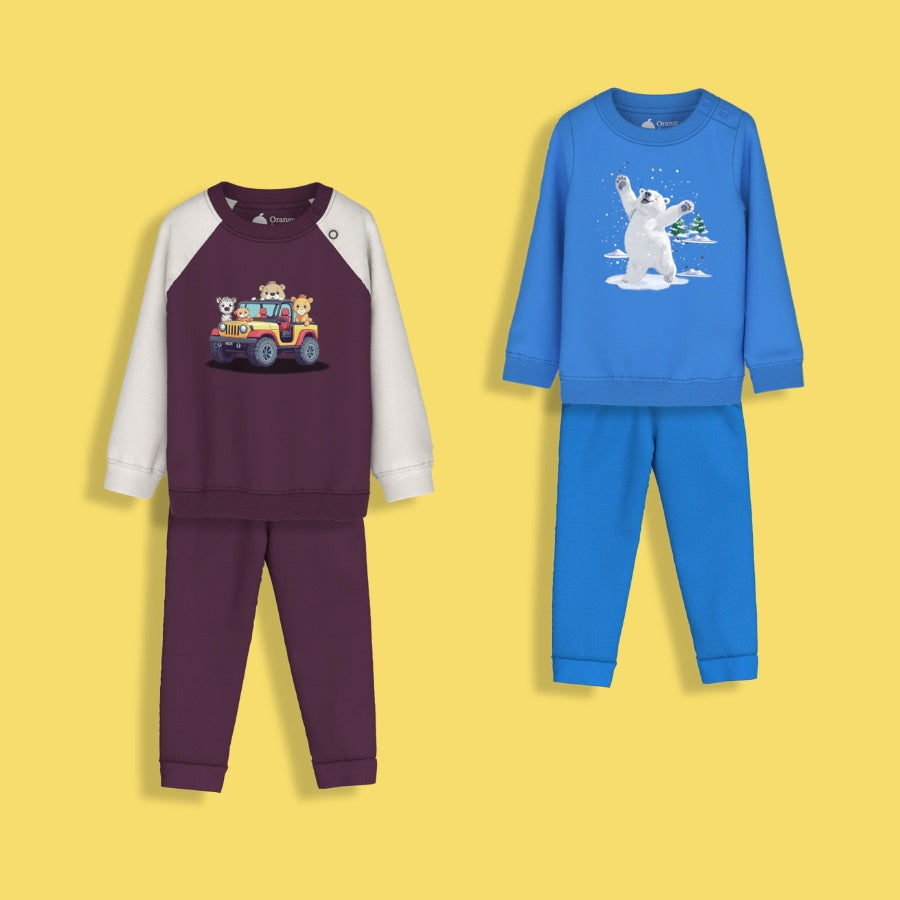 2 Pack Sweatshirt & Joggers | Snowy Joy, Adventure Ride