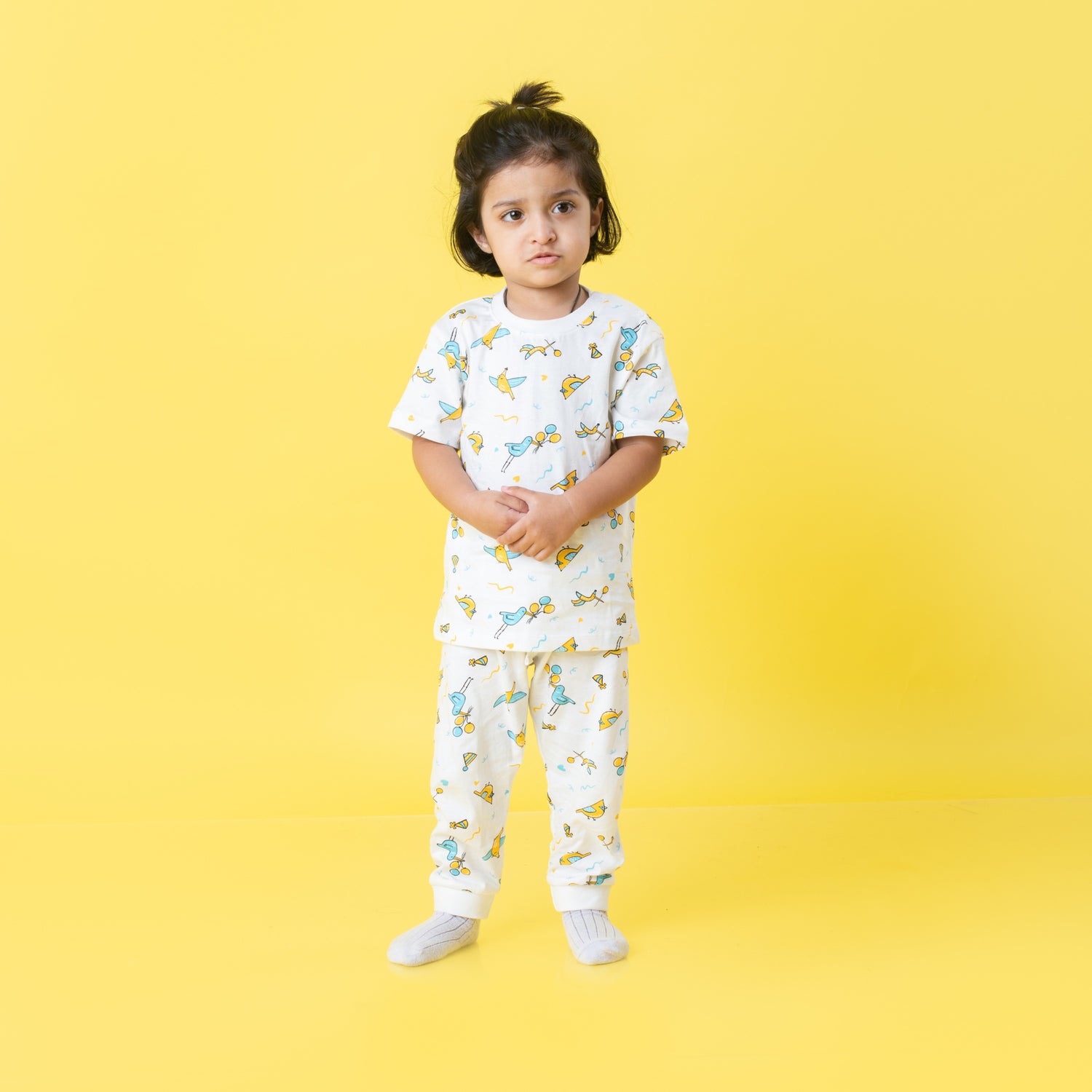 Half Sleeves Unisex Co-ord Set | Bird Day