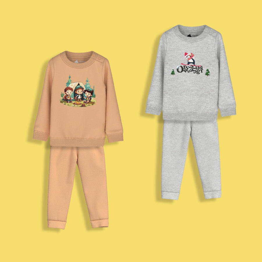 2 Pack Sweatshirt & Joggers | Snow Penguin, Camp Buddies