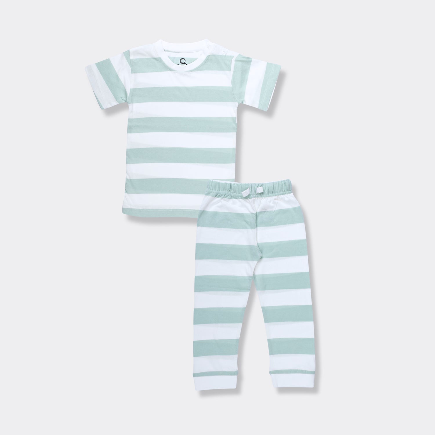 Half Sleeves Unisex Co-ord Set | Forest Stripes