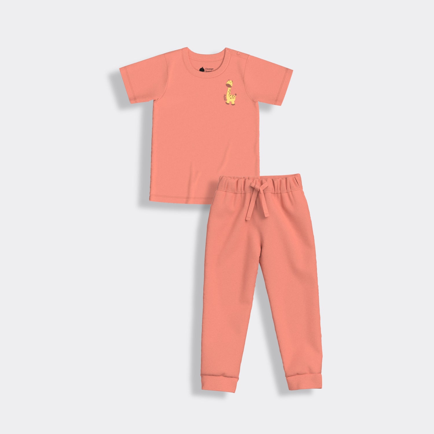 Half Sleeves Unisex Co-ord Set | Giraffe Joy