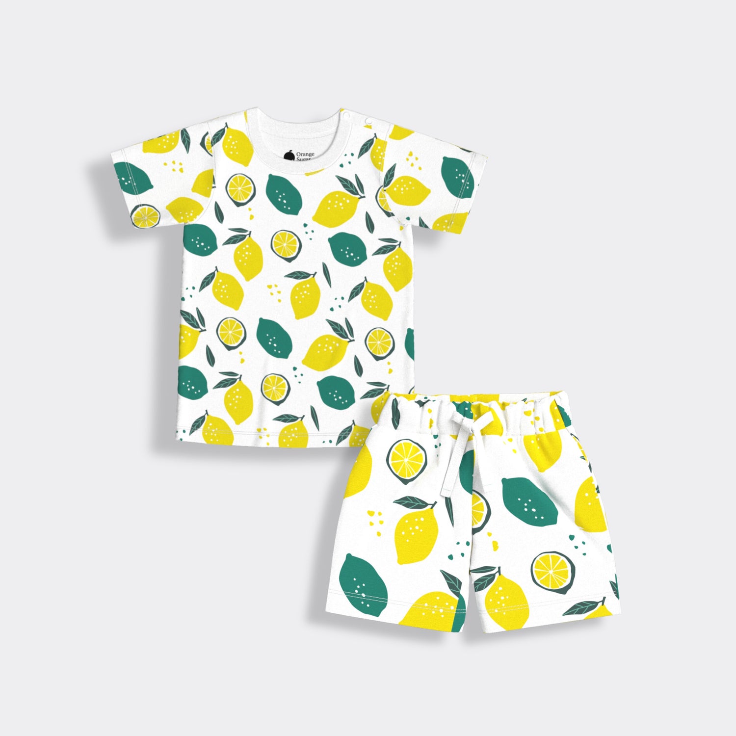 T-Shirt & Shorts Unisex Co-ord Set | Lemon Joy