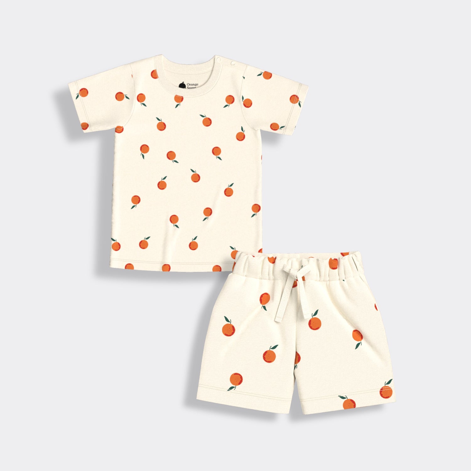 T-Shirt & Shorts Unisex Co-ord Set | Orange Heaven