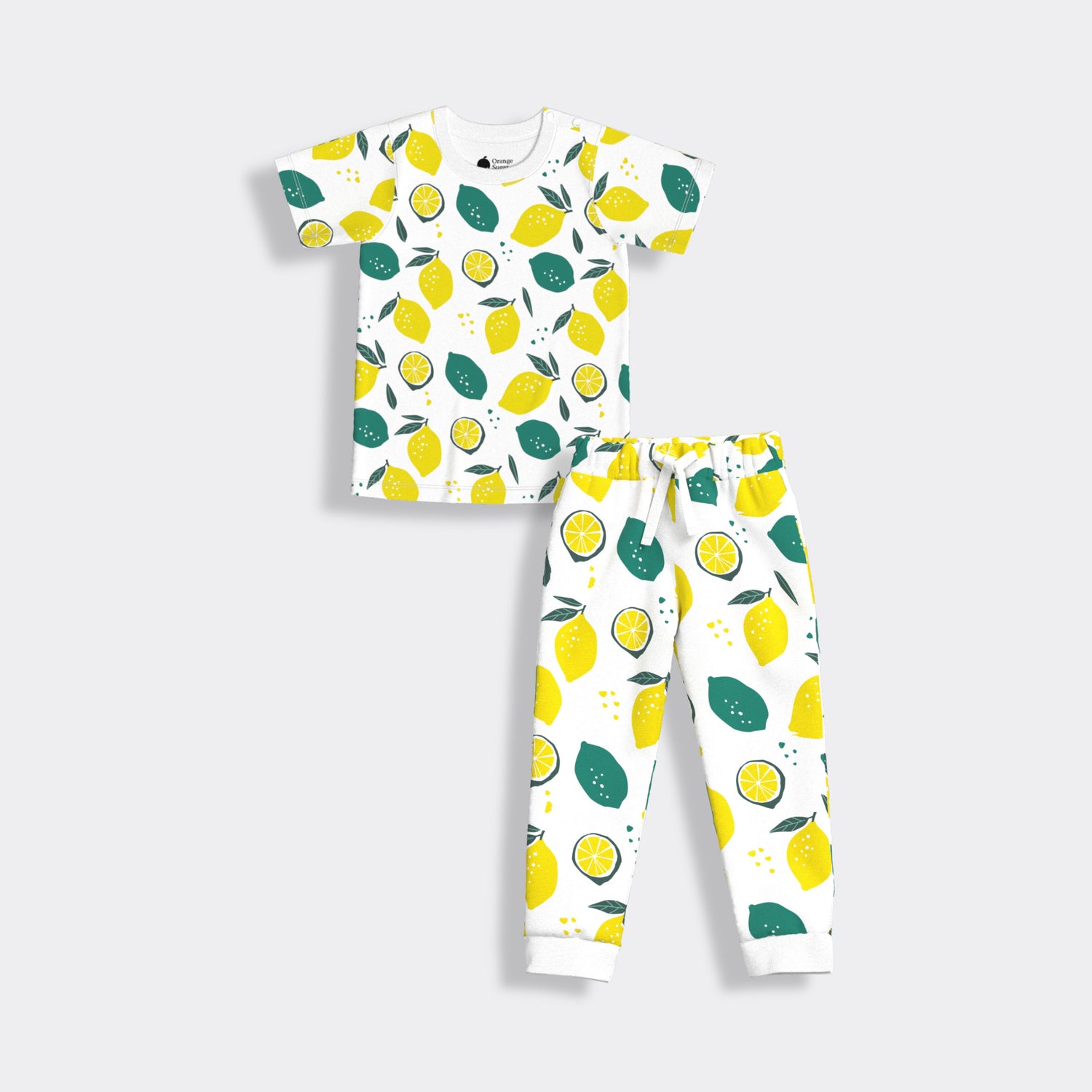 Half Sleeves Unisex Co-ord Set | Lemon Joy