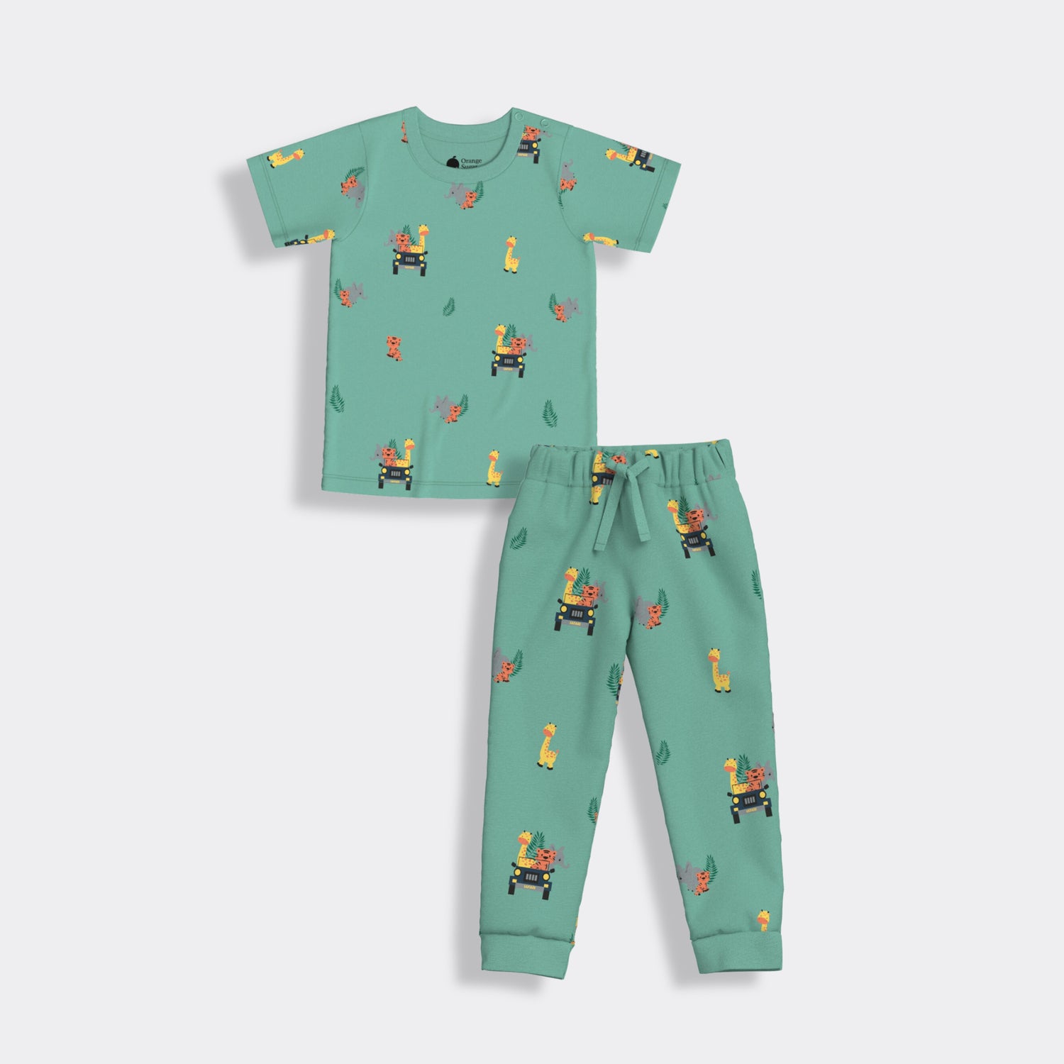 Half Sleeves Unisex Co-ord Set | Jungle Safari