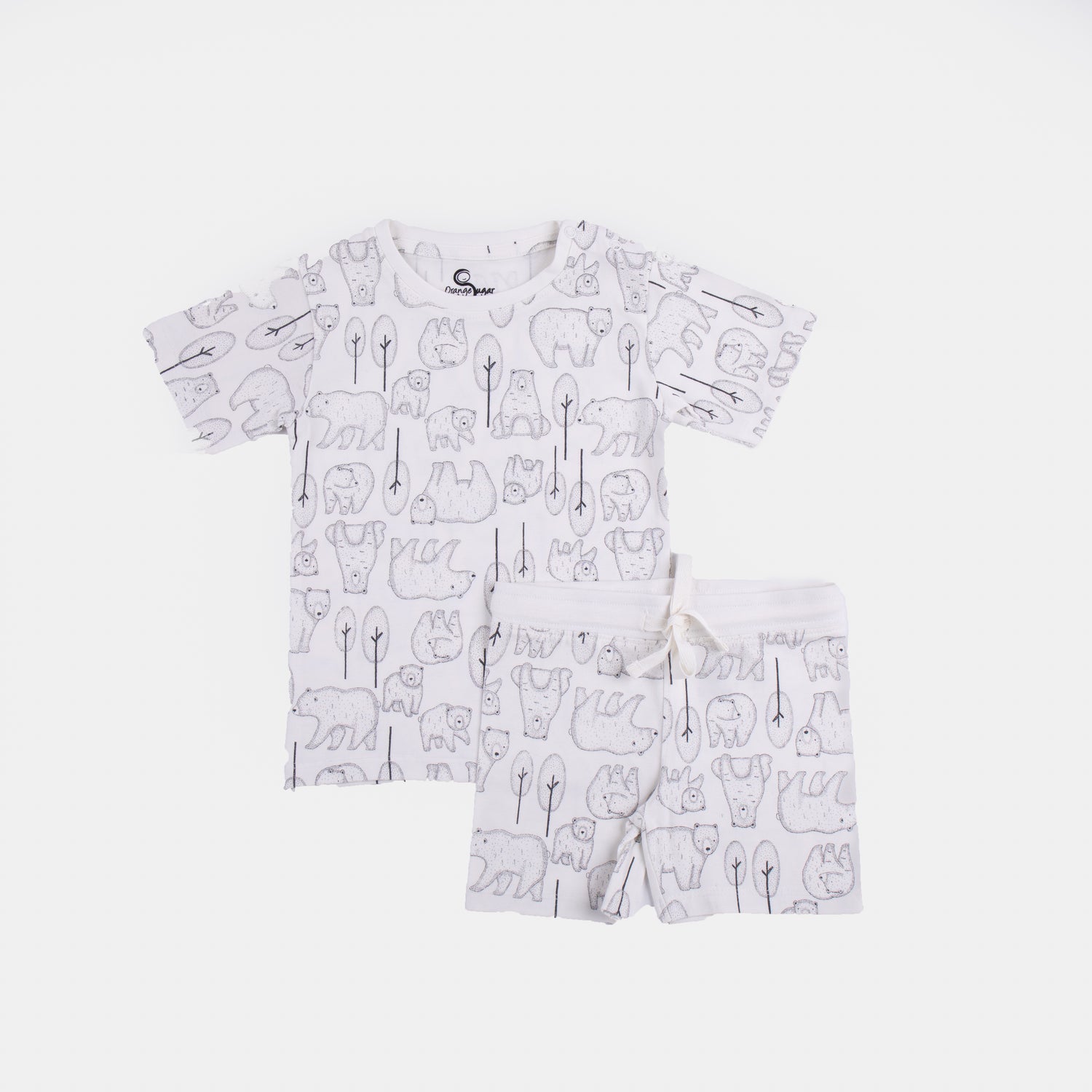 T-Shirt & Shorts Unisex Co-ord Set | Bear Forest