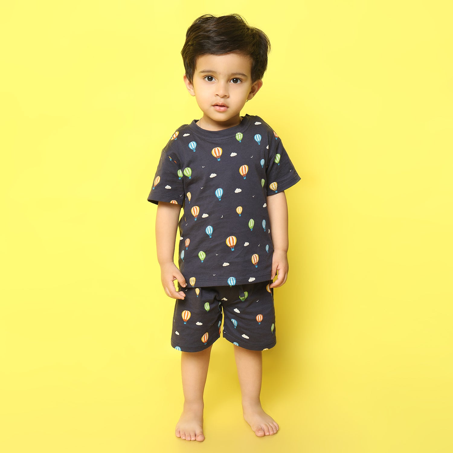 T-Shirt & Shorts Unisex Co-ord Set | Hot Air Balloon